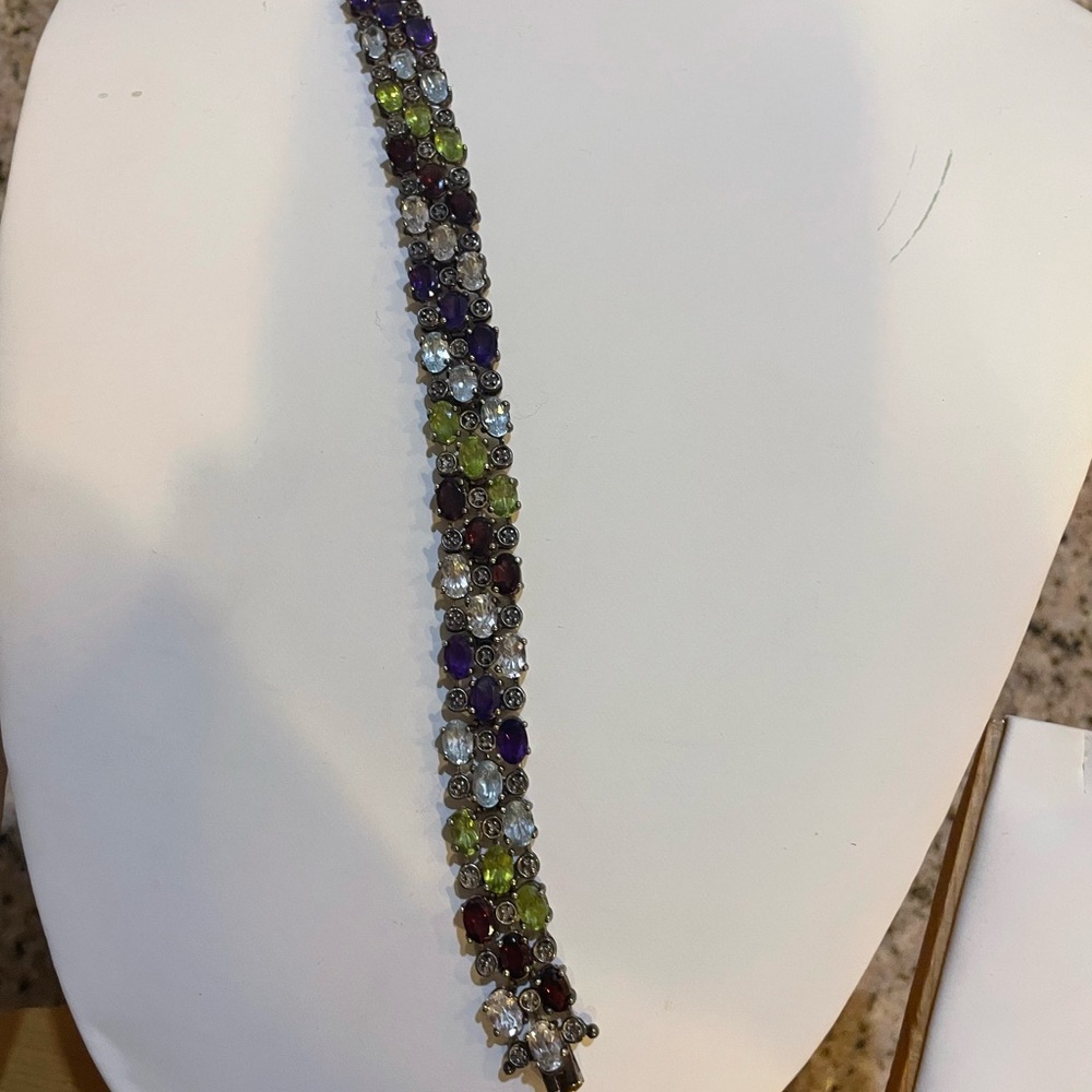 925 & Multi Color Gems - image 6